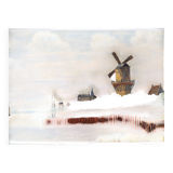 Painting „The Windmill above the Marina”, Scandinavian design, 1970s