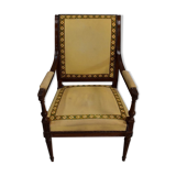 Walnut armchair, Louis XVI style, early nineteenth