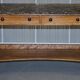 Victorian writing desk or console from 1880 in satin wood and marble.