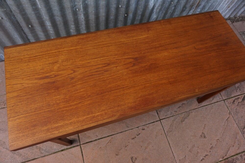 Table basse extensible teck rétro années 1960