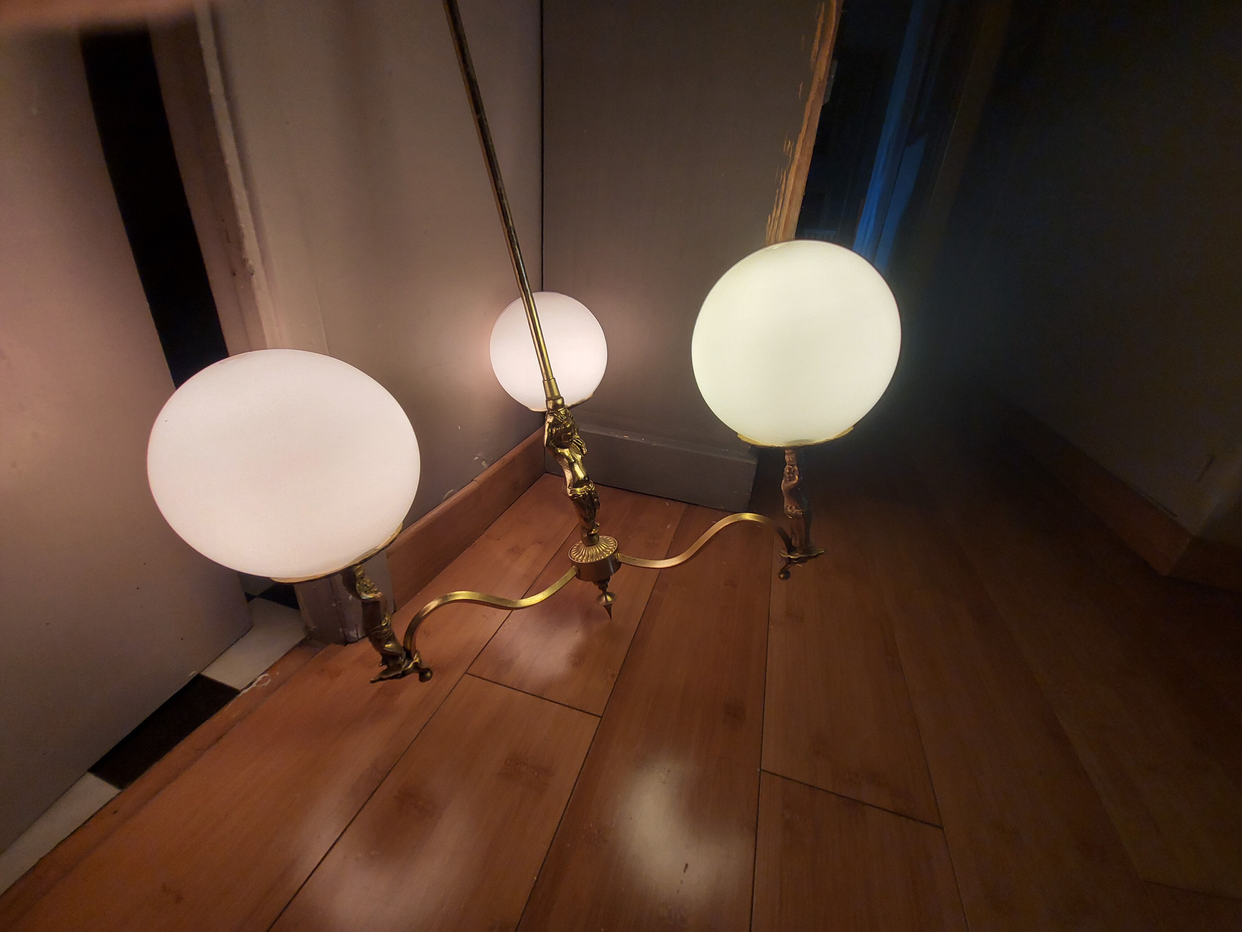 60'S vintage brass chandelier, Cherubin