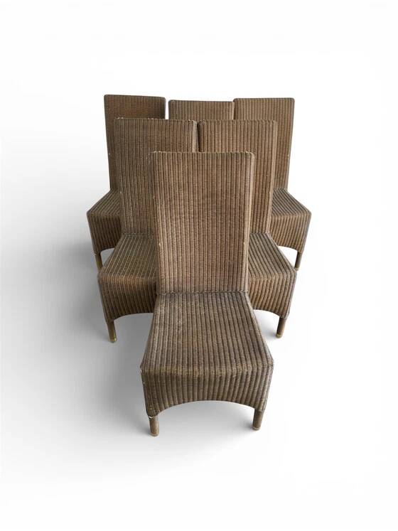 6 Lloyd Loom chairs, 20th century