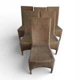 6 Lloyd Loom chairs, 20th century