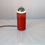 Openwork red cylindrical lamp