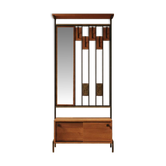 Porte-manteau vintage de style mid-century moderne avec miroir par Alfred Hendrick