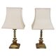 Lampes de chevet dorées, années 1970
