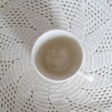 Vintage Salins earthenware coffee cup - Floral pattern