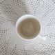 Vintage Salins earthenware coffee cup - Floral pattern