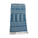 Blue kilim carpet in pure wool 108x56cm