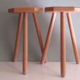 Set of 2 wooden stools