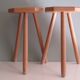 Lot de 2 tabourets en bois