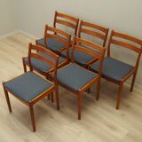 Set of six teak chairs, Danish design, 1970s, designer: Poul M. Volther