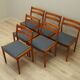 Set of six teak chairs, Danish design, 1970s, designer: Poul M. Volther
