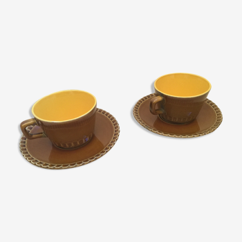 Tasses déjeuner Digoin duo