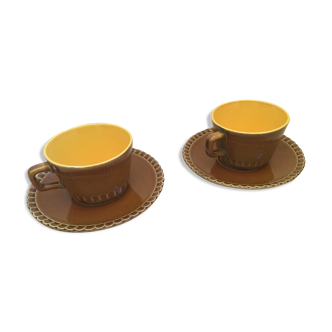 Tasses déjeuner Digoin duo