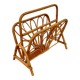 Vintage rattan magazine rack