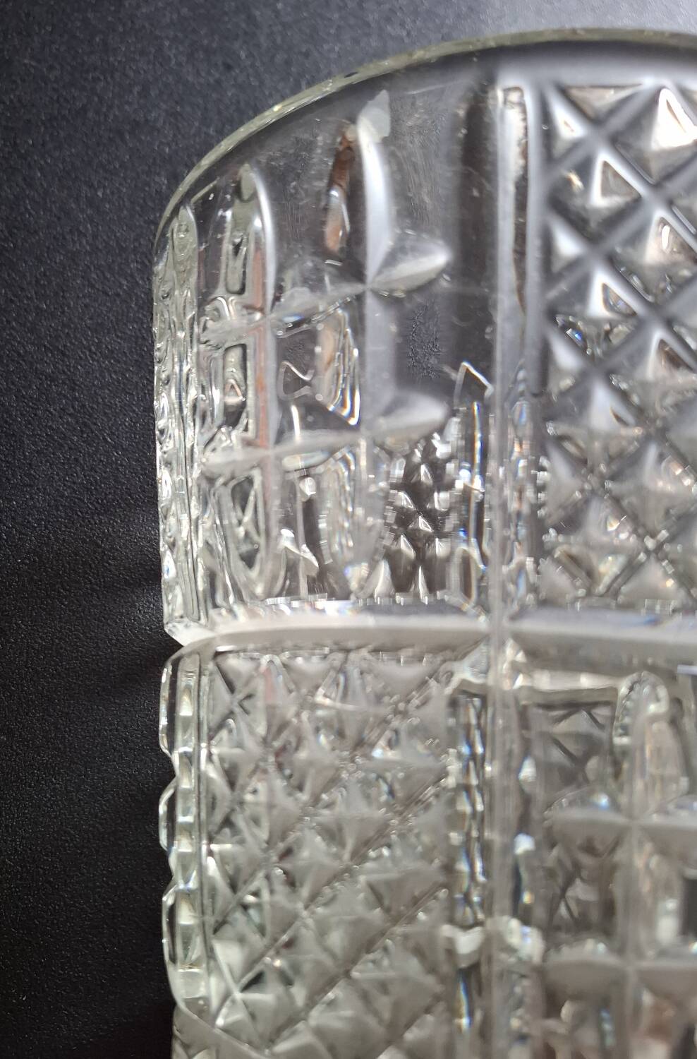 Vintage crystal large vase