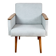 Vintage Art Deco Loft armchair - blue sky