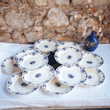 Set of 15 plates 21cm luneville model bastia