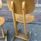 Paire de chaises d’école adulte Casala vintage design 1960 mid-century