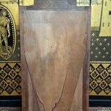 Art deco mirror in carved walnut