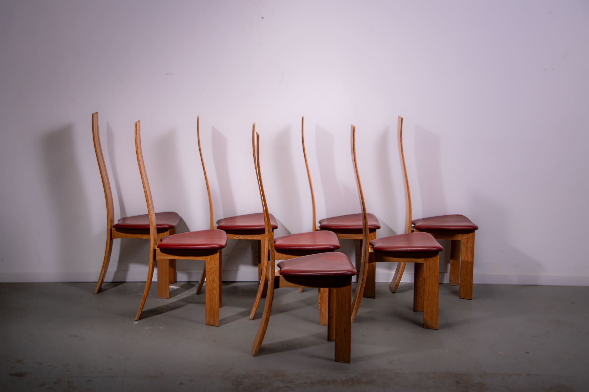 8 chaises Iris par Bob Van den Berghe pour Van den Berghe – Pauvers