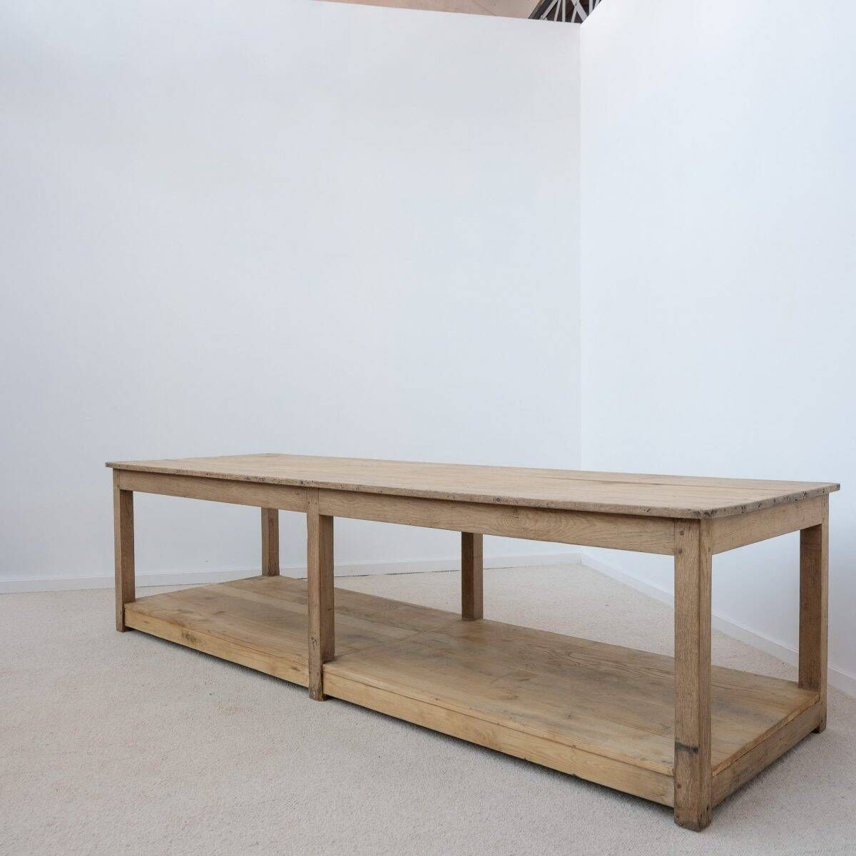 Grande table de drapier en chêne – début XXe siècle