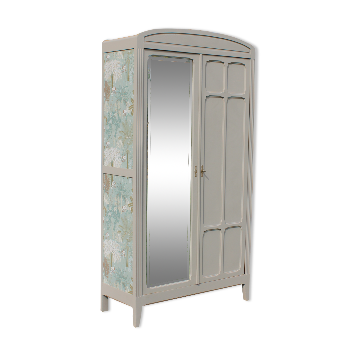 Vintage upholstered Parisian wardrobe