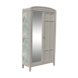 Vintage upholstered Parisian wardrobe