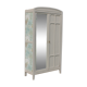 Vintage upholstered Parisian wardrobe