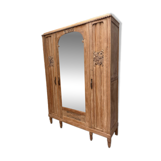 Large Art Deco oak wardrobe (renovated)
