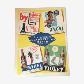 Vintage advertising to frame byrrh