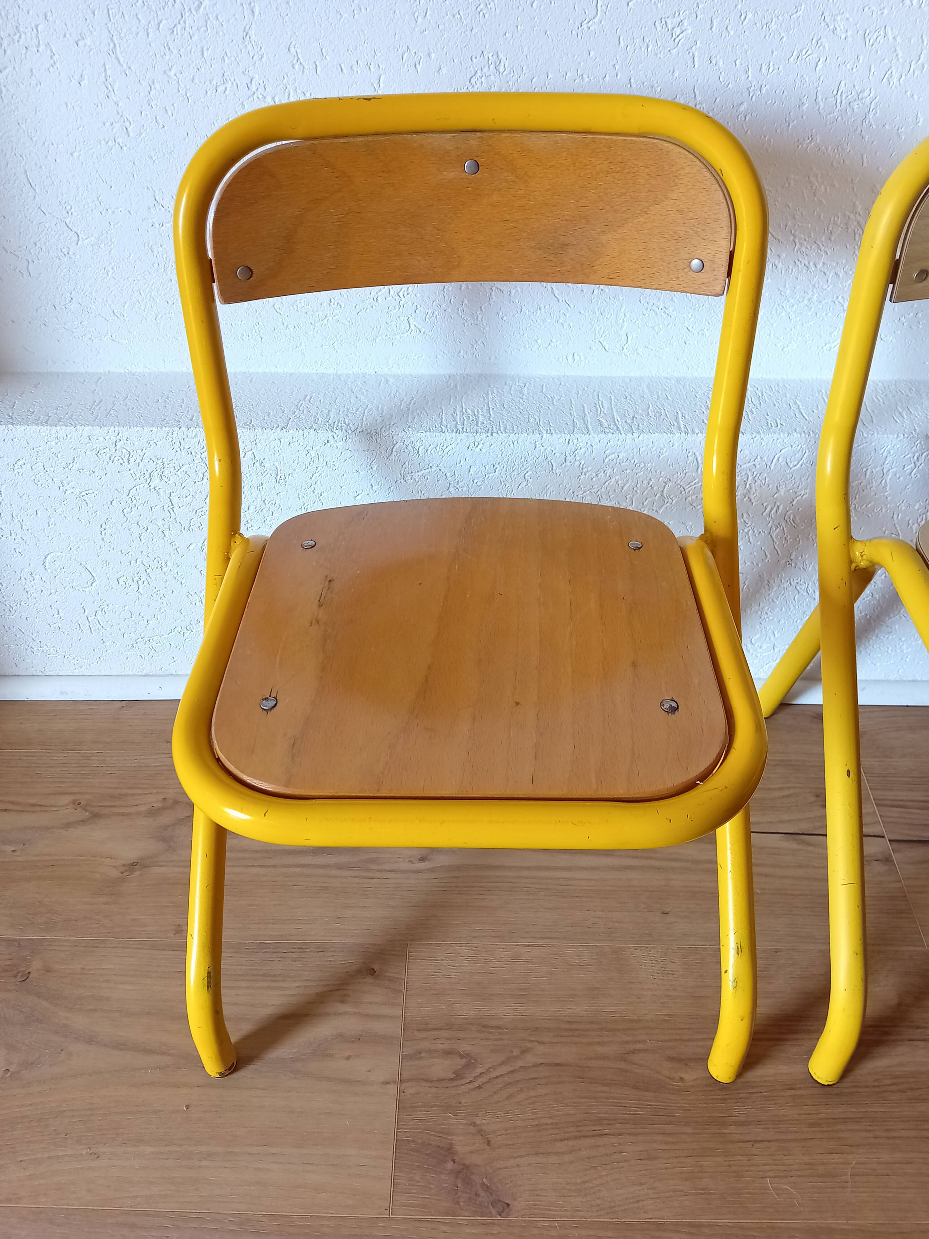 Lot de 4 chaises maternelle