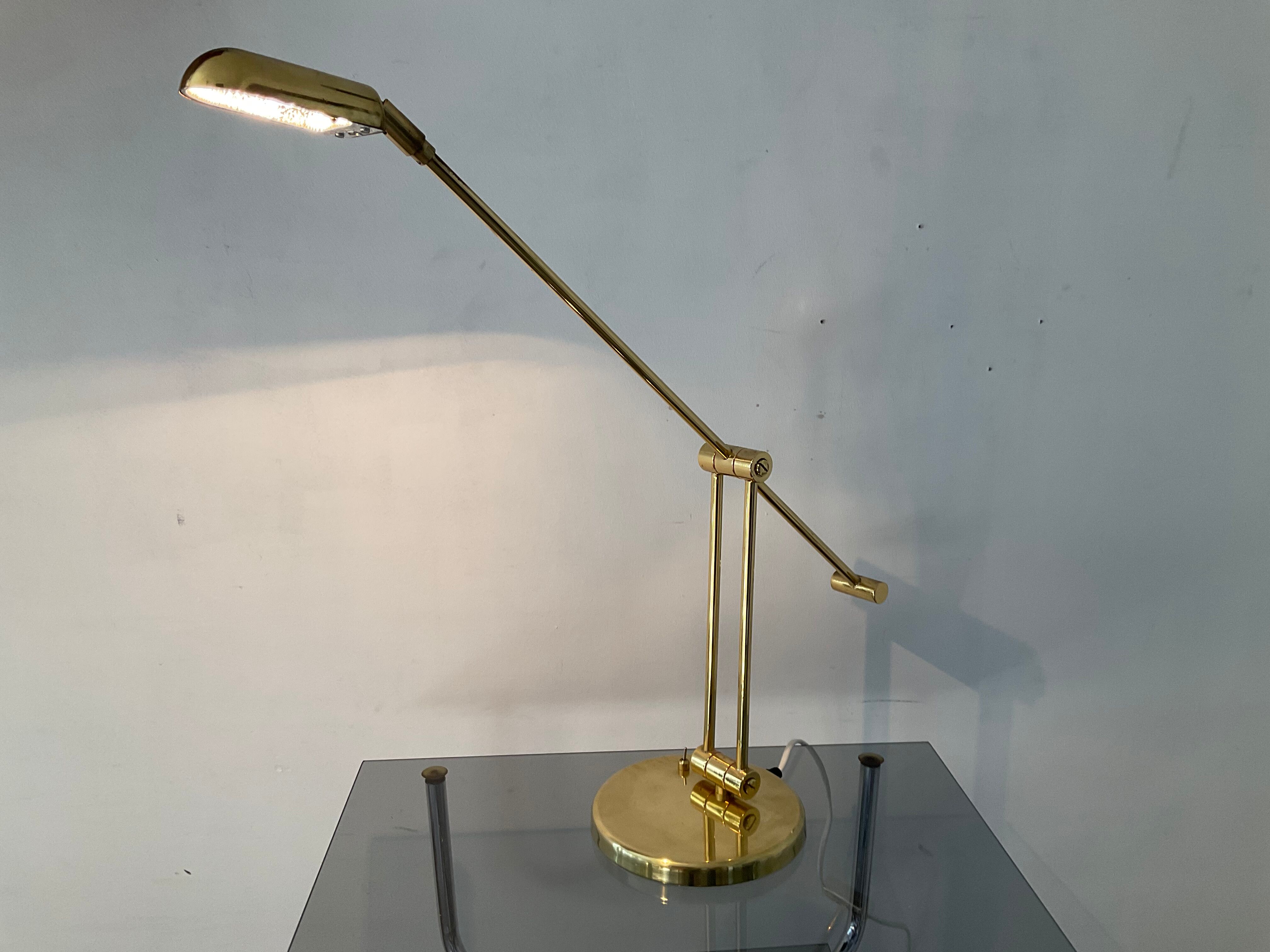 Articulated lamp Deknudt brass, 70s