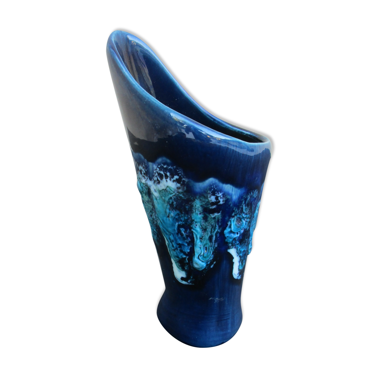 VASE SOLIFLOR VALLAURIS OR POT A PENS SHELL SHAPE