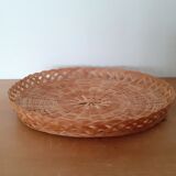 Panier en osier oval, panier tressé osier vintage