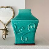 Glazed blue ceramic vase – Celadon style Chinese work