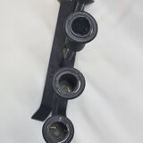 ART POPULAIRE - JUDAICA Menorah Ancien Chandelier 7 bras de lumière en fer forgé