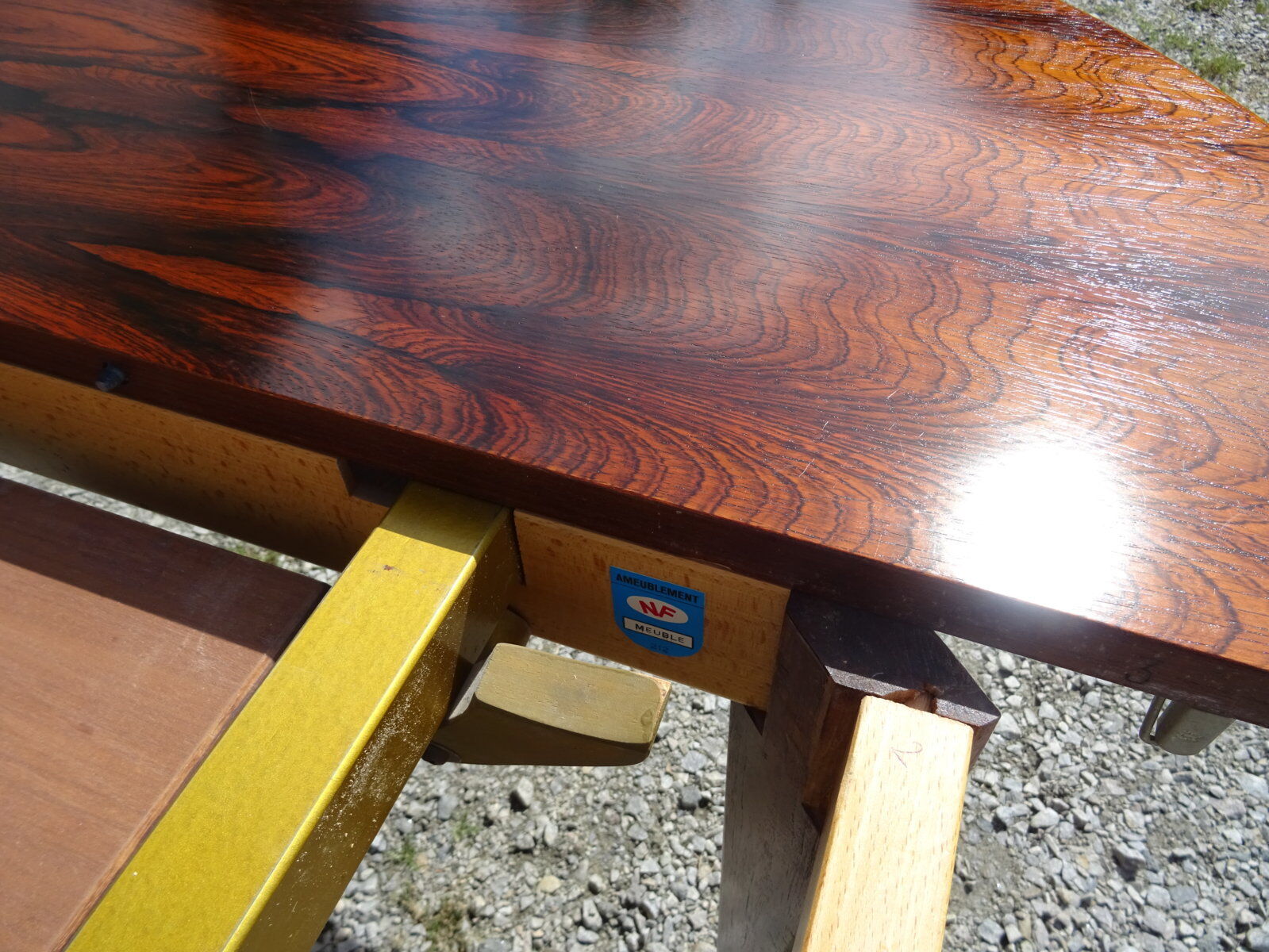 Table scandinave extensible en palissandre