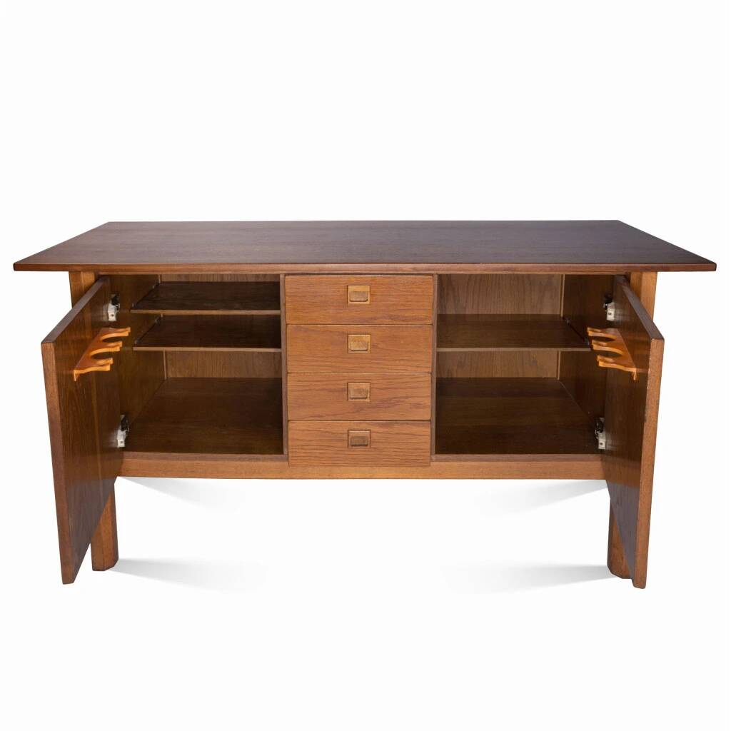 Scandinavian style wooden chest of drawers from the 1960s