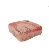 Handmade Berber pouf in wool 60 X 60 X 20 CM