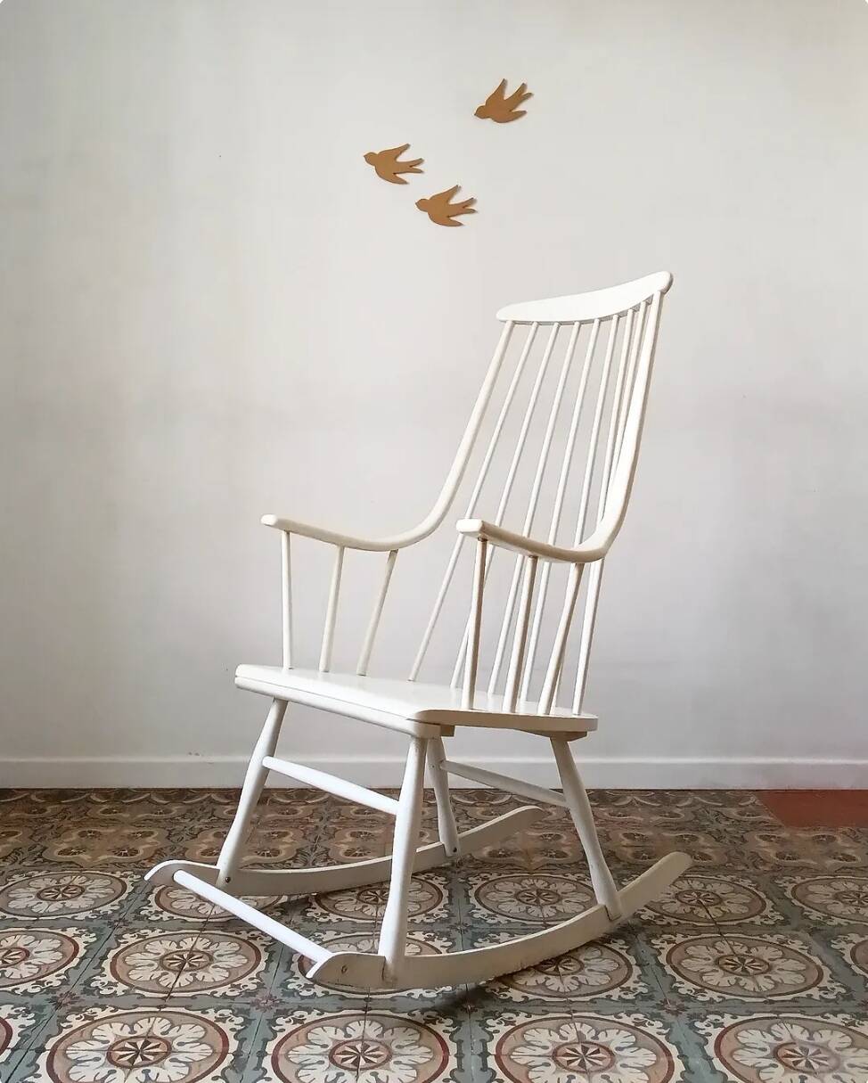 "Grandessa" rocking chair by Lena Larson for Nesto, Sweden 1960s