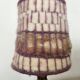 vintage lamp in pyrite sandstone and wool lampshade, La borne 1970
