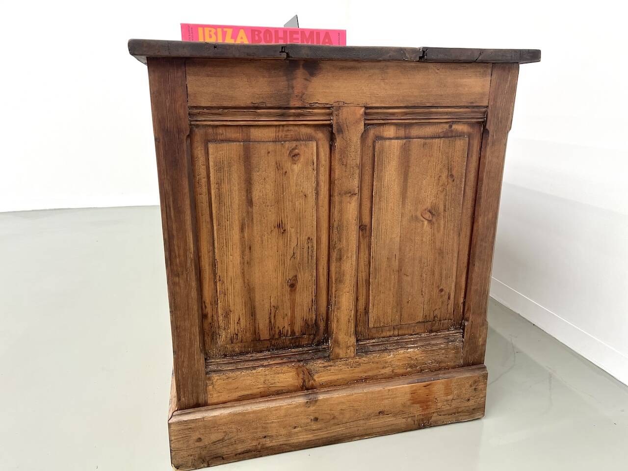 Old pine trading counter, circa 1950