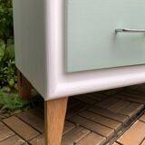 Commode pieds compas vintage 1950
