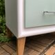 Vintage 1950s compass foot chest of drawers