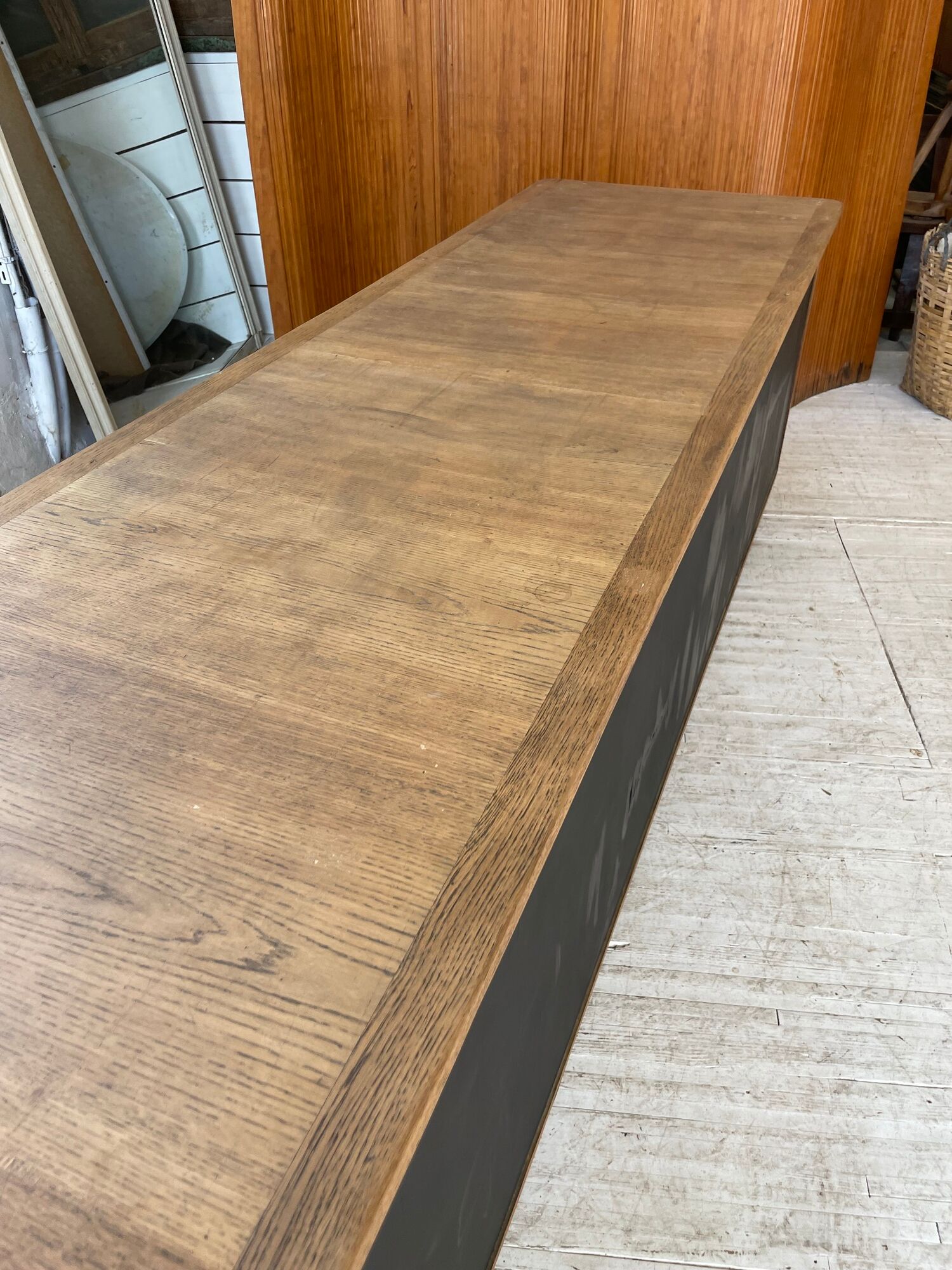 Two-sided counter sliding doors oak XXL 4m enfilade