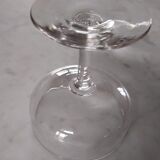 Louis XVI style engraved crystal champagne glass
