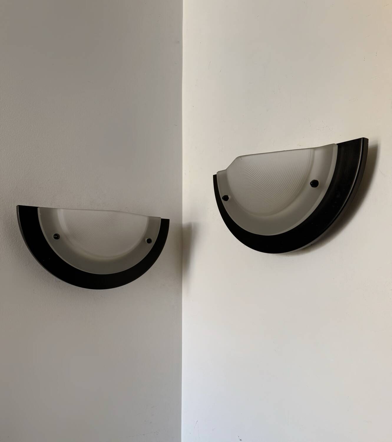Memphis style Murano wall lights from the 80s.