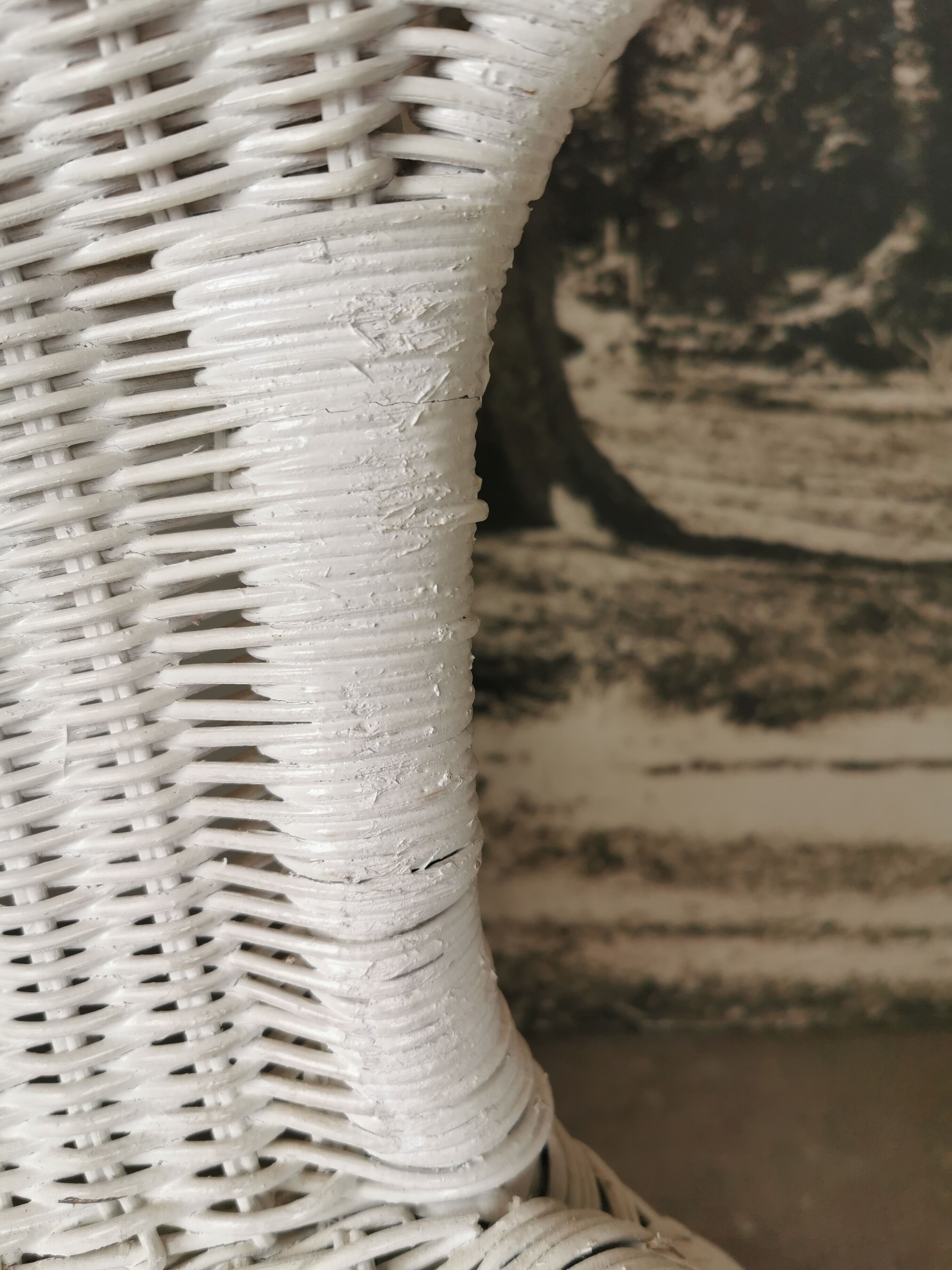 Wicker bench, rattan